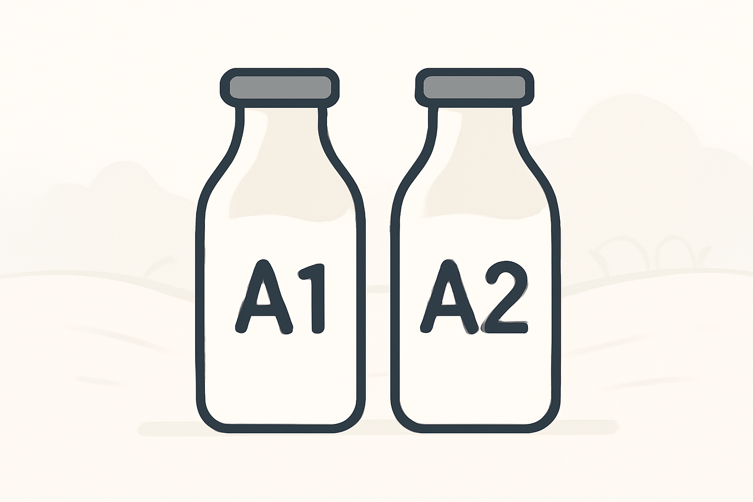 A1 and A2 Milk Bottles